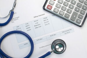 Medical bill with calculator after workers comp is denied